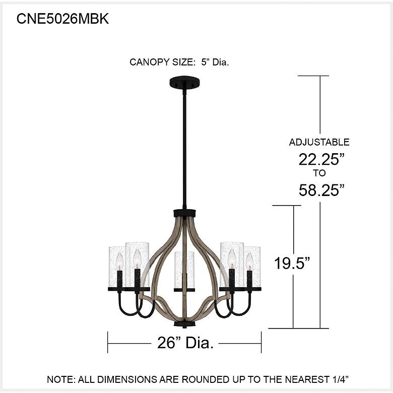 Image 7 Cornelia 5-Light Matte Black Chandelier more views