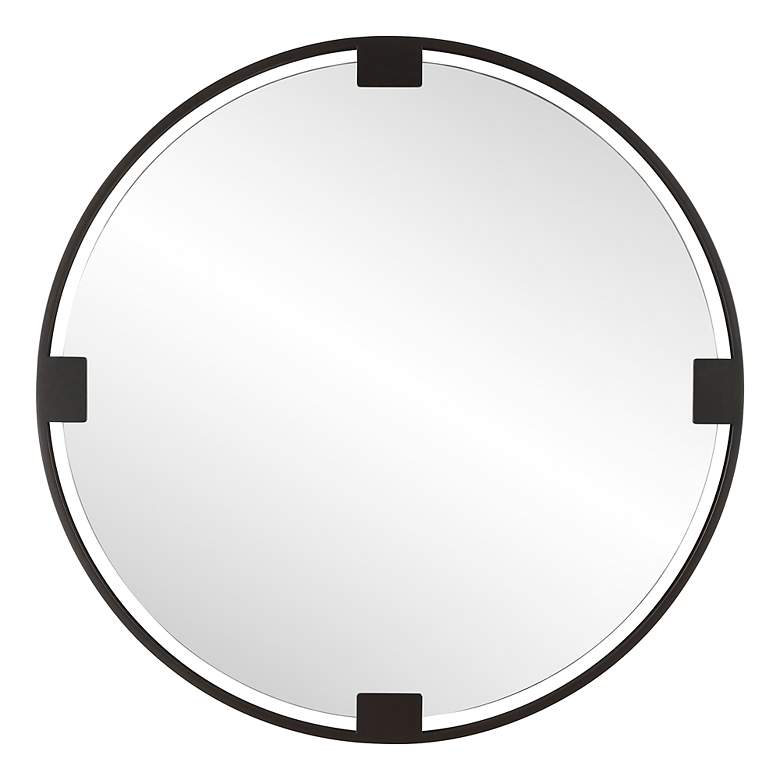 Image 3 Cornelia Dark Bronze 42 1/2" Round Oversized Wall Mirror