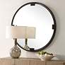 4_Cornelia Dark Bronze 42 1/2" Round Oversized Wall Mirror more views