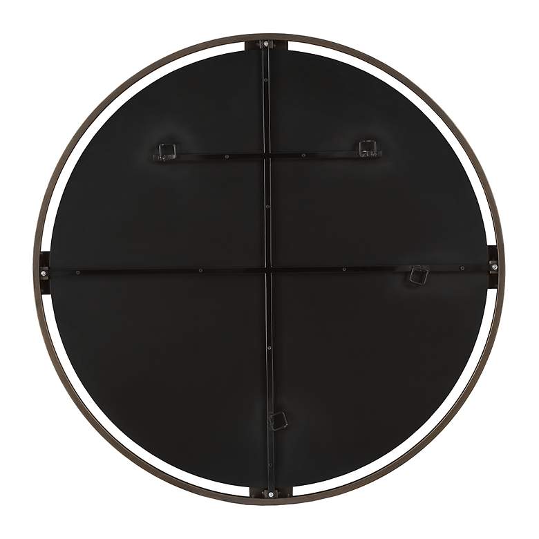 Image 7 Cornelia Dark Bronze 42 1/2" Round Oversized Wall Mirror more views