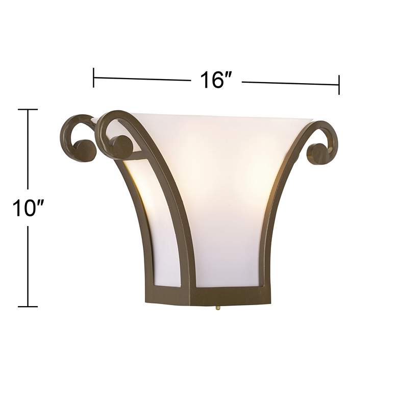 Image 4 Cornelius 10" High Egyptian Gold Plug-In Wall Sconce Set of 2 more views