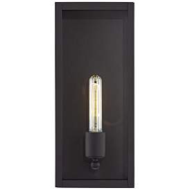 Image5 of Cornell 14 1/4" High Sand Black Box Outdoor Wall Light Set of 2 more views