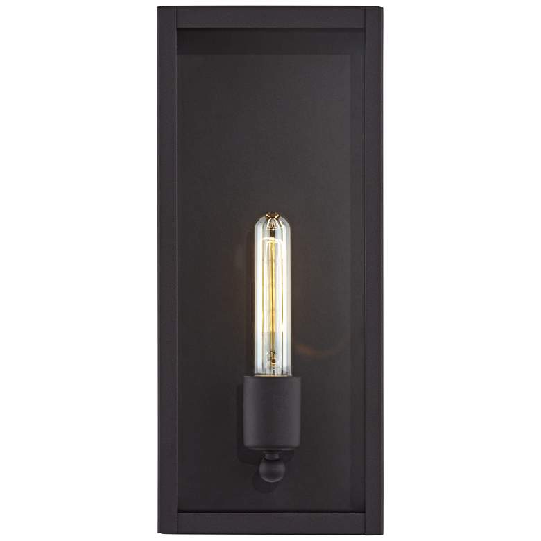 Image 5 Cornell 14 1/4" High Sand Black Box Outdoor Wall Light Set of 2 more views