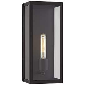 Image2 of Cornell 14 1/4" High Sand Black Box Outdoor Wall Light