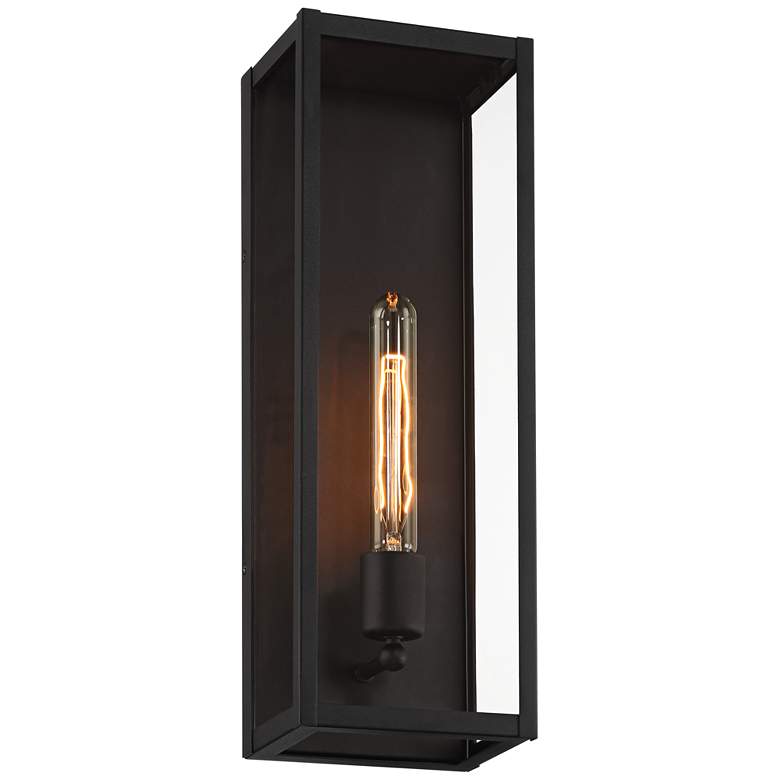 Image 4 Cornell 18 inch High Sand Black Box Outdoor Wall Light more views