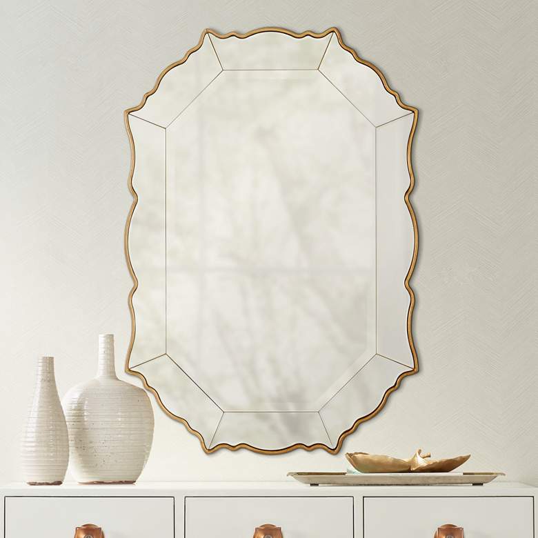 Image 1 Cornell Antique Gold 27 1/2 inch x 39 1/2 inch Wall Mirror