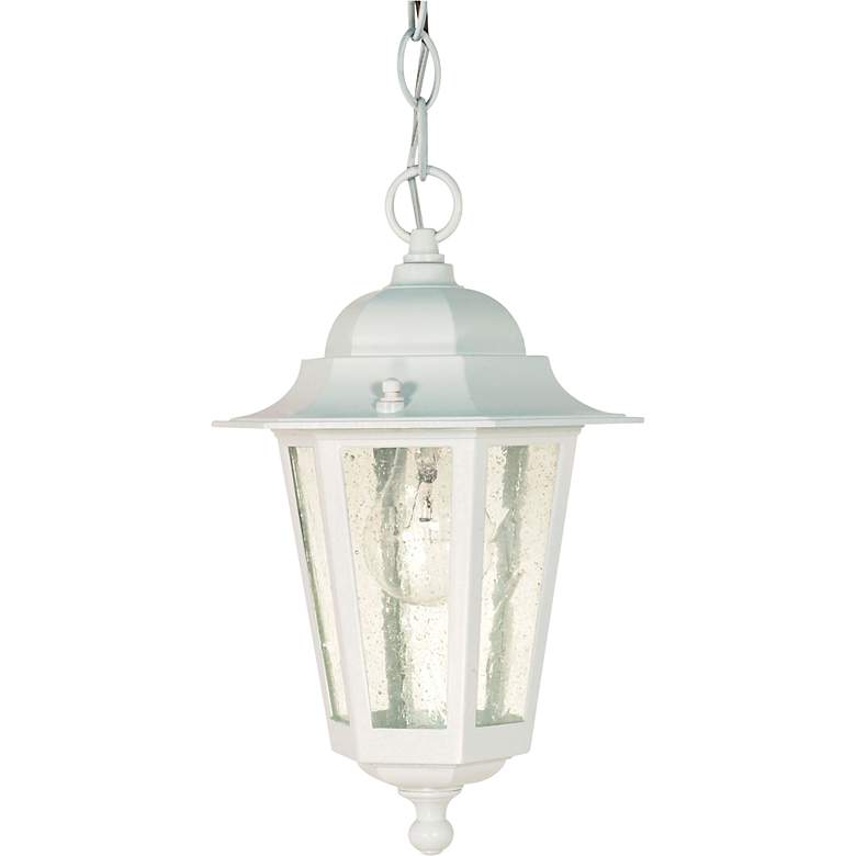 Image 3 Cornerstone; 1 Light; 13 in.; Hanging Lantern with Clear Seed Glass
