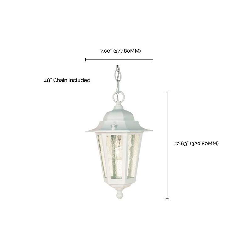 Image 6 Cornerstone; 1 Light; 13 in.; Hanging Lantern with Clear Seed Glass more views