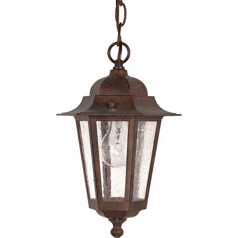 Image 2 Cornerstone; 1 Light; 13 in.; Hanging Lantern with Clear Seed Glass