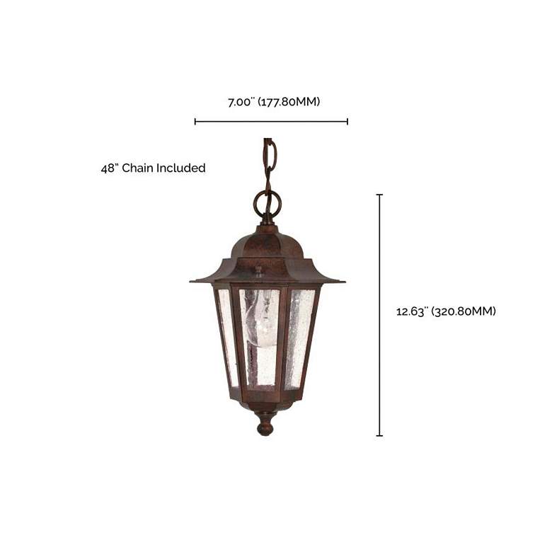 Image 5 Cornerstone; 1 Light; 13 in.; Hanging Lantern with Clear Seed Glass more views