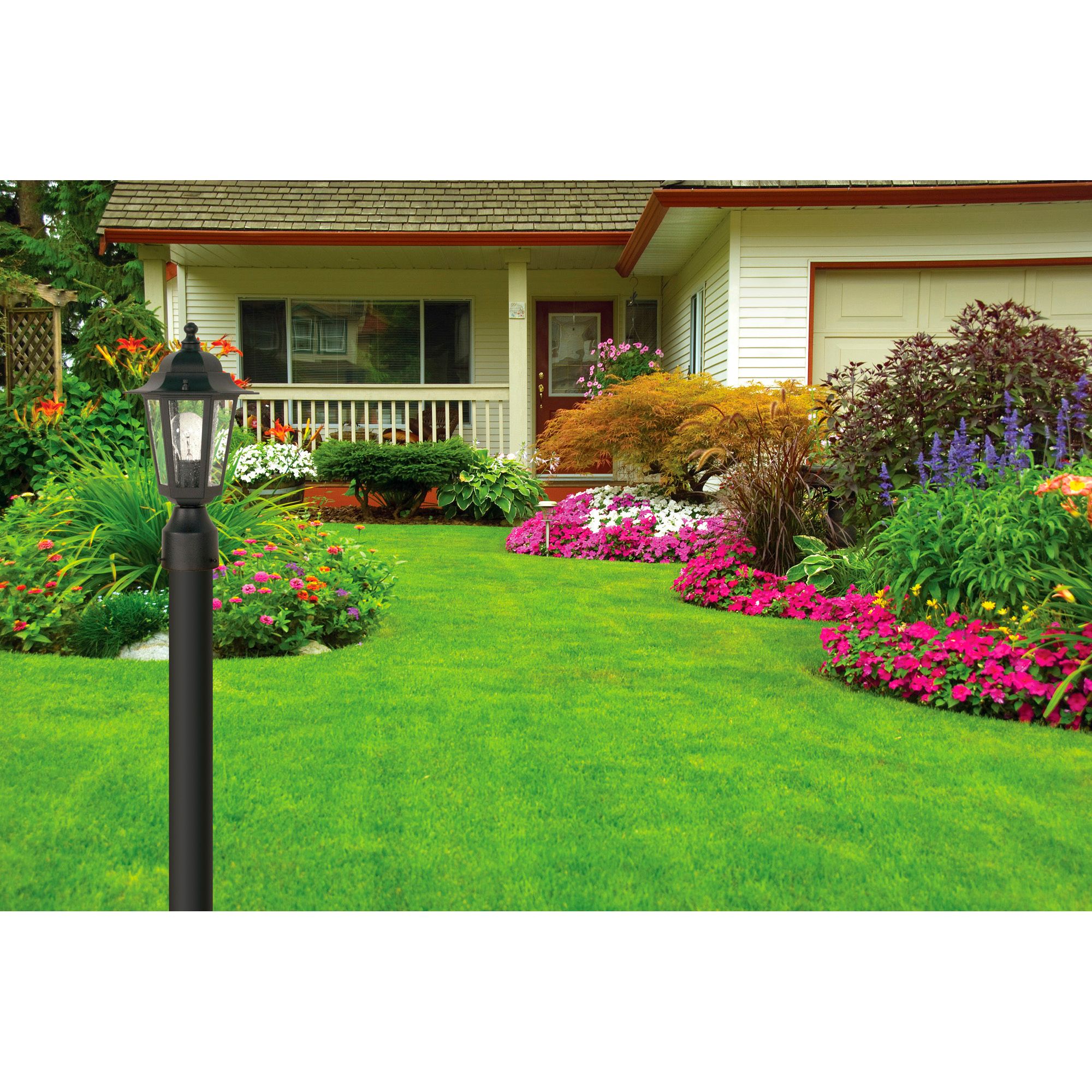 Image 2 Cornerstone; 1 Light; 14 in.; Post Lantern with Clear Seed Glass more views