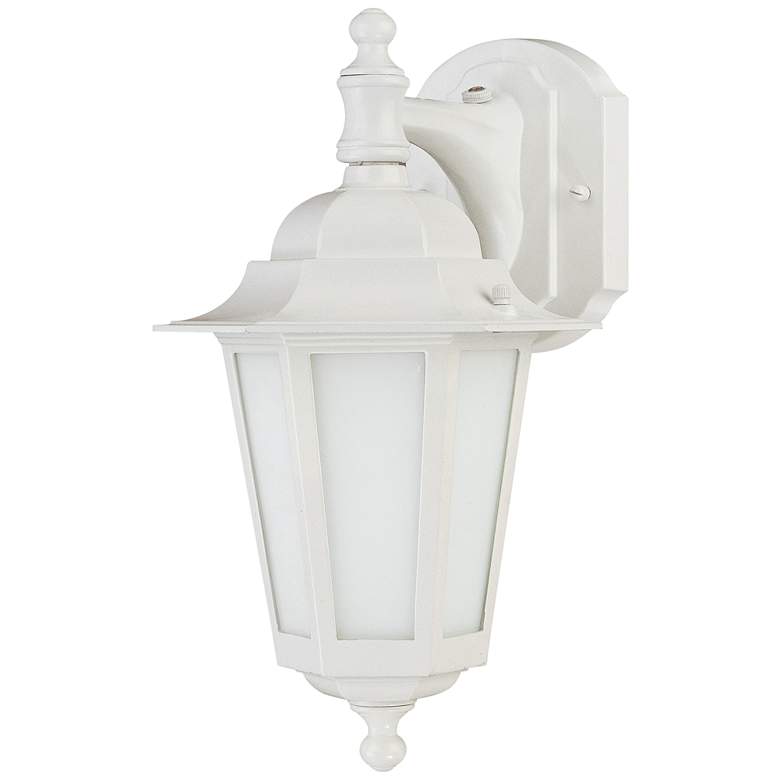 Image 1 Cornerstone 13 inchH White and Frosted Glass Outdoor Wall Light