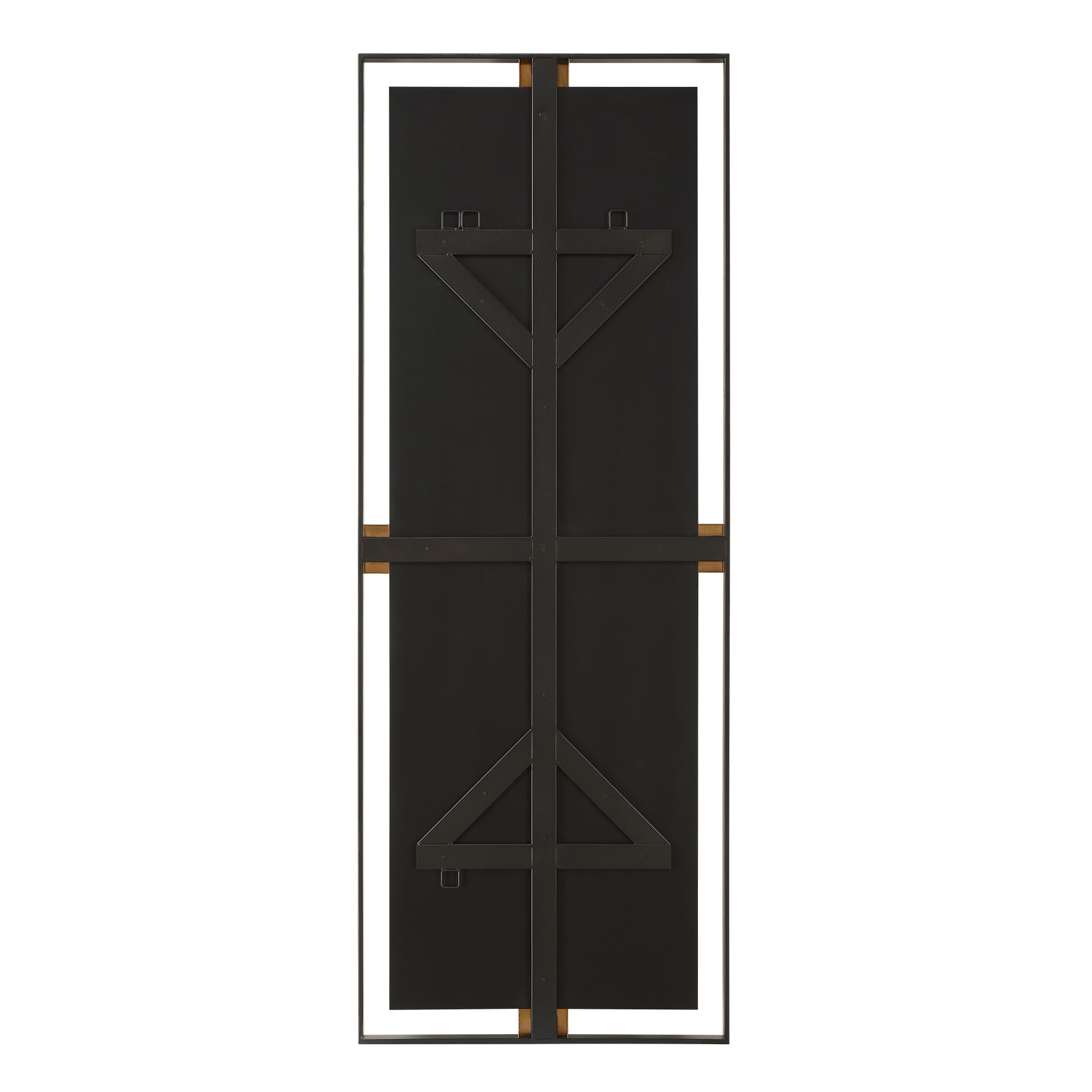 Image 7 Cornerstone Brushed Brass 29" x 77" Rectangular Wall Mirror more views