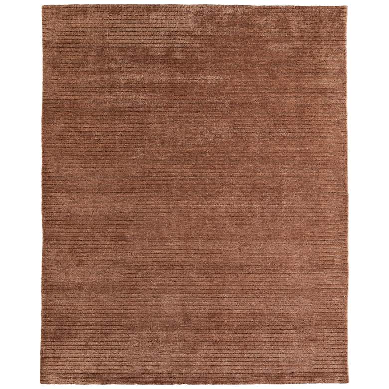 Image 1 Cornerstone Modern Solid Hand Woven Brown Area Rug 8A22F