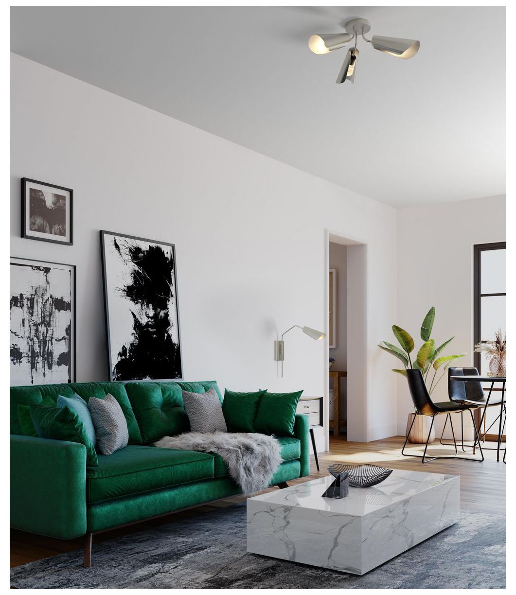 Image 2 Cornett Collection 24.12 in. Three-Light Flush Mount Light more views