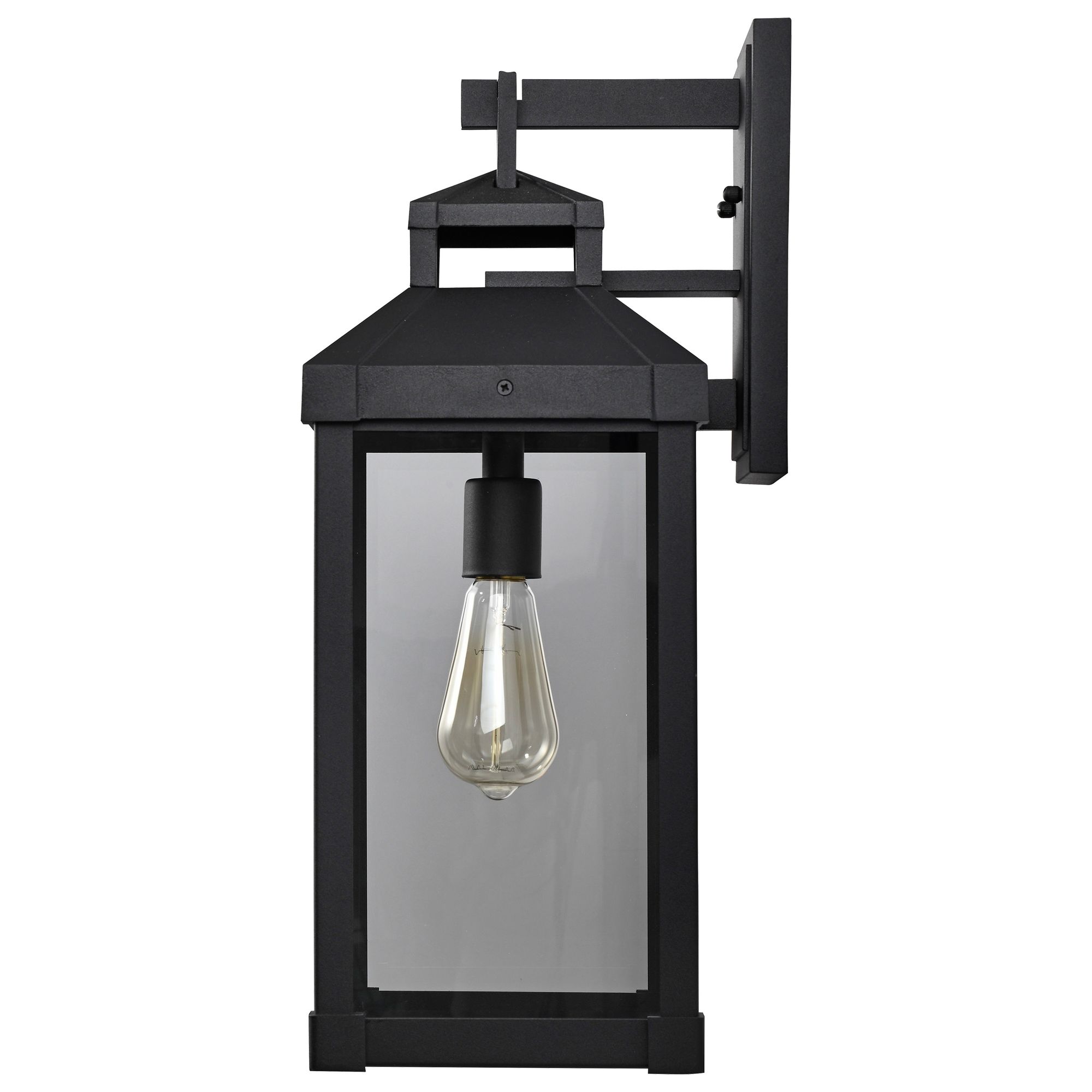 Image 3 Corning; 1 Light Large Wall Lantern; Matte Black with Clear Glass more views