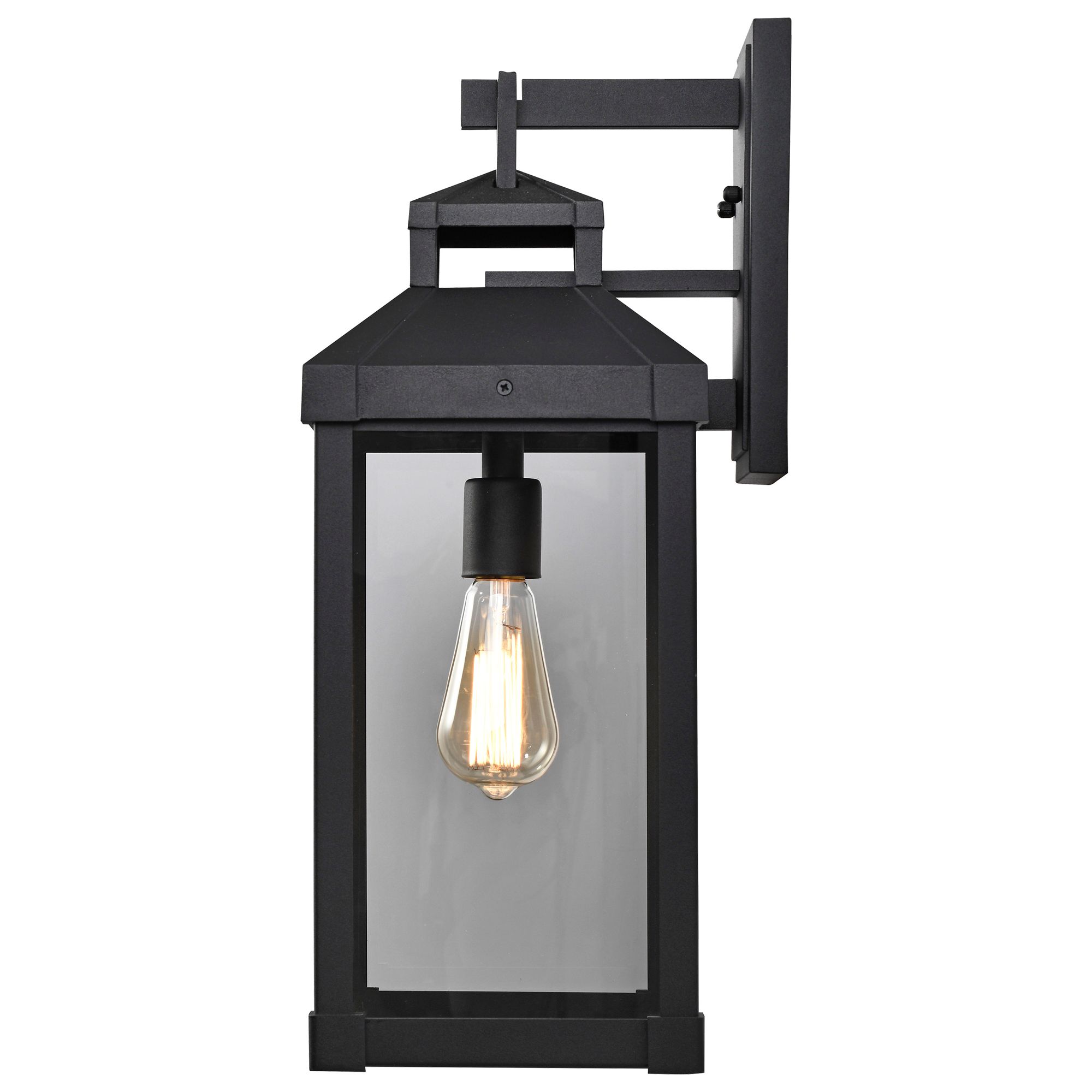 Image 4 Corning; 1 Light Large Wall Lantern; Matte Black with Clear Glass more views
