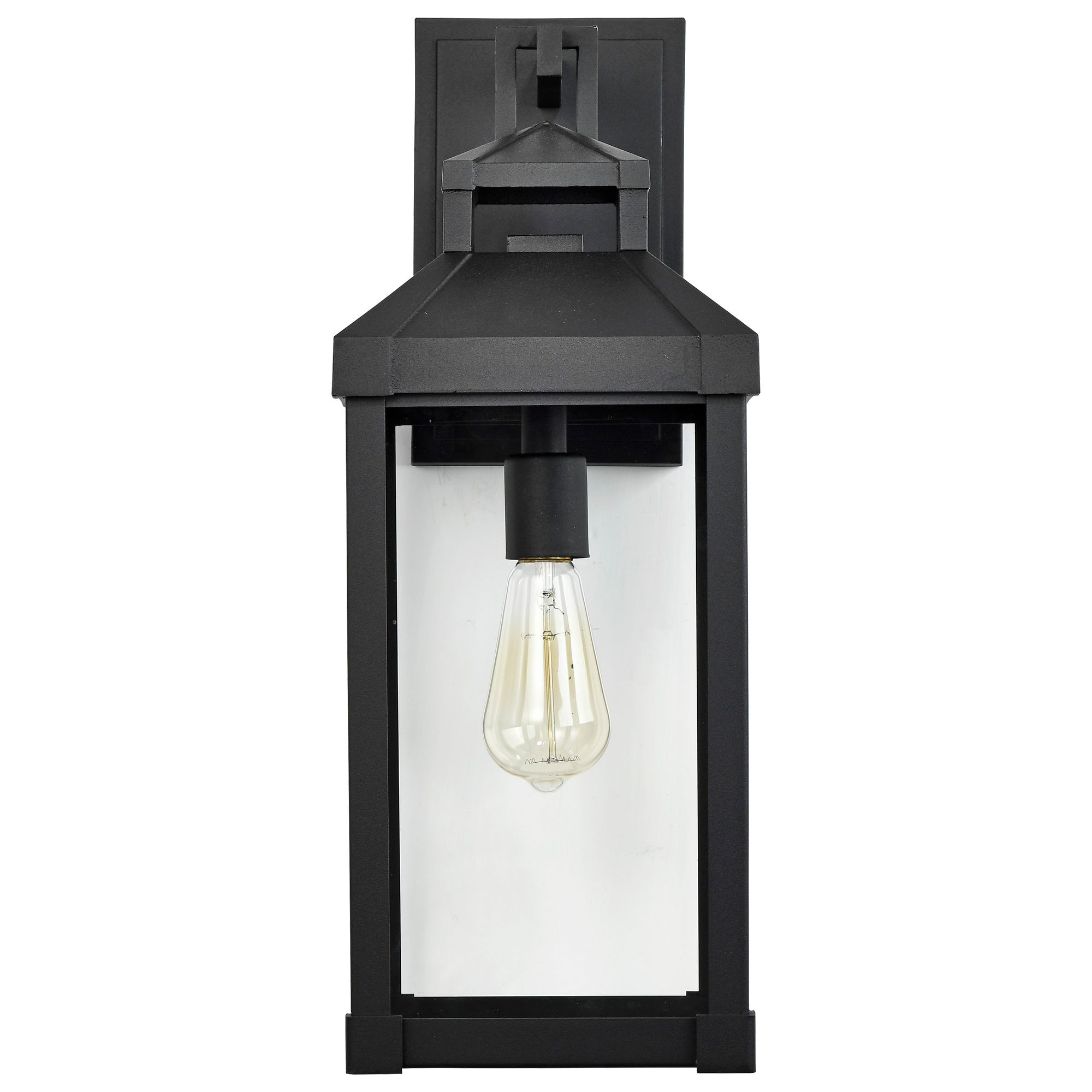 Image 6 Corning; 1 Light Large Wall Lantern; Matte Black with Clear Glass more views