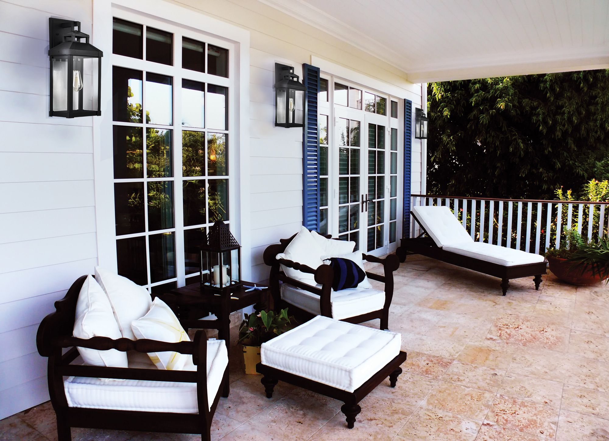 Image 7 Corning; 1 Light Large Wall Lantern; Matte Black with Clear Glass more views