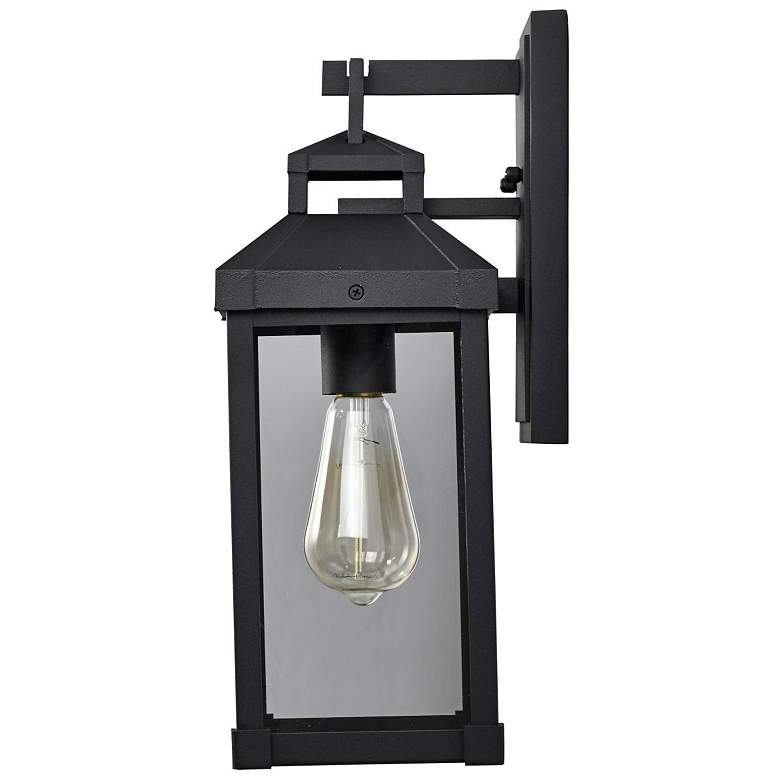 Image 3 Corning; 1 Light Medium Wall Lantern; Matte Black with Clear Glass more views