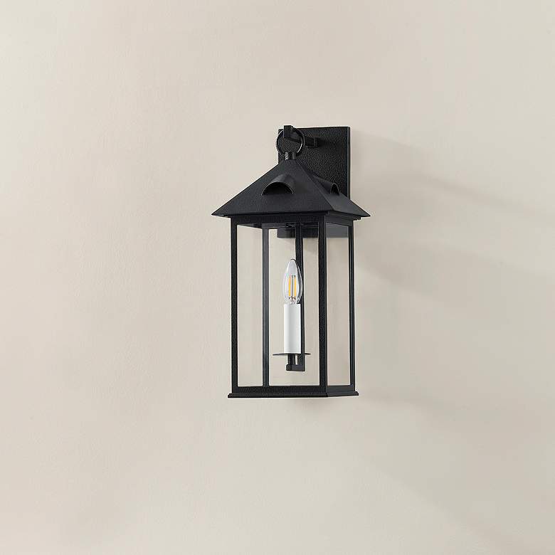 Image 3 Corning 17 1/2" High Forged Iron Outdoor Lantern Wall Light more views