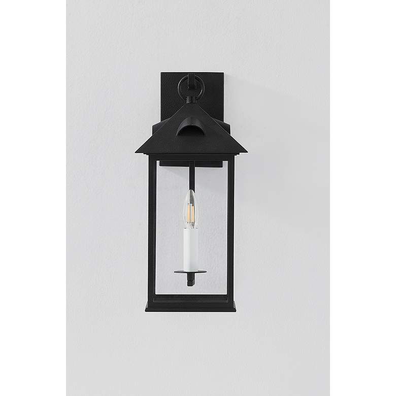 Image 5 Corning 17 1/2" High Forged Iron Outdoor Lantern Wall Light more views