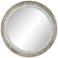 Cornwall Gray and White-Washed 32 3/4" Round Wall Mirror