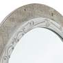 Cornwall Gray and White-Washed 32 3/4" Round Wall Mirror