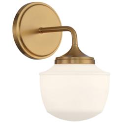 Cornwell 10" High Aged Brass Wall Sconce