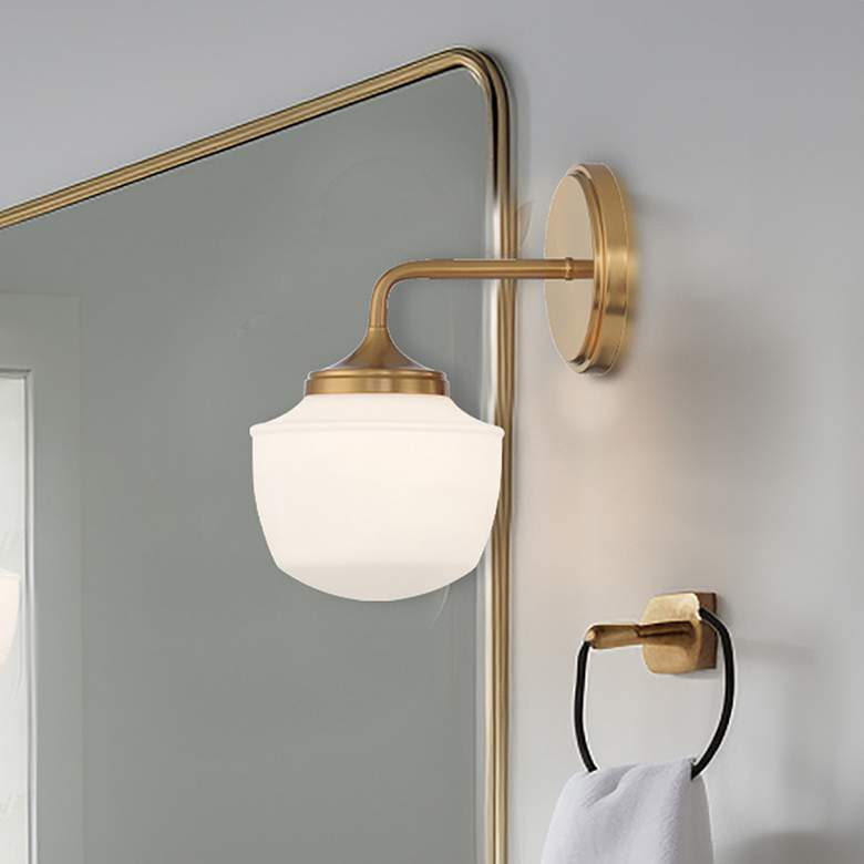 Image 1 Cornwell 10" High Aged Brass Wall Sconce
