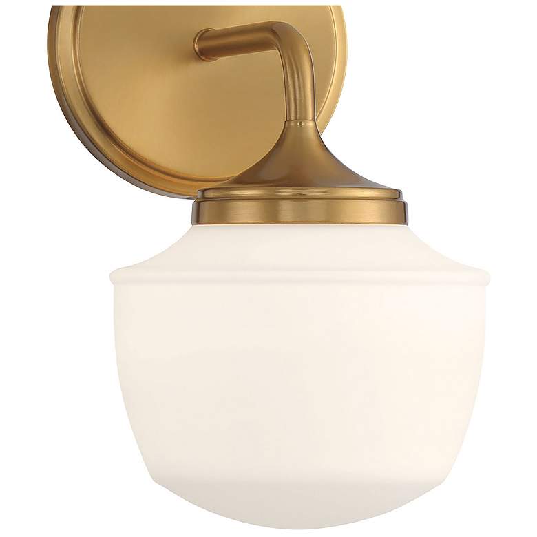 Image 3 Cornwell 10" High Aged Brass Wall Sconce more views