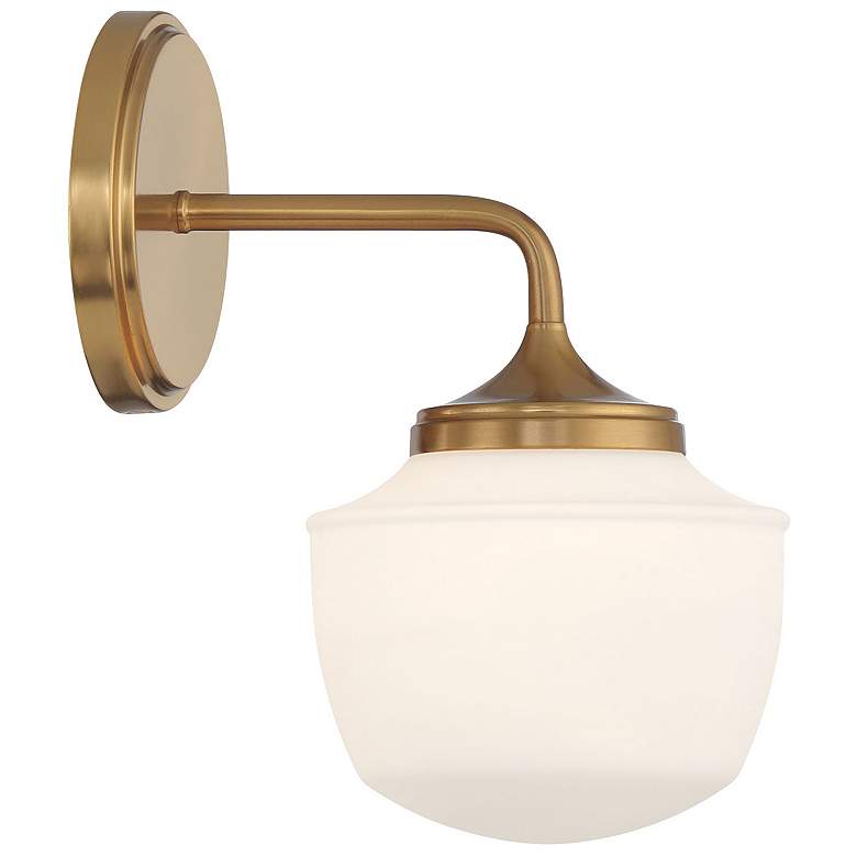 Image 5 Cornwell 10" High Aged Brass Wall Sconce more views