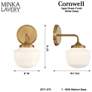 Cornwell 10" High Aged Brass Wall Sconce