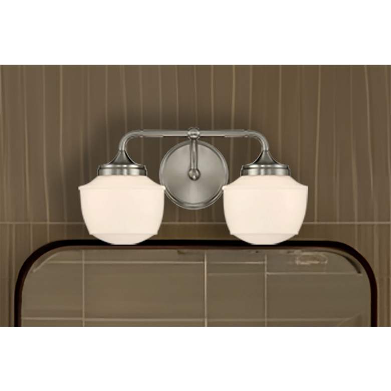 Image 2 Cornwell 16" Wide Brushed Nickel 2-Light Wall Sconce more views