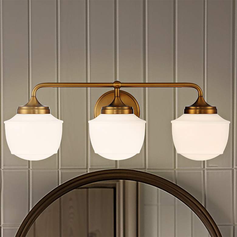 Image 2 Cornwell 23" Wide Aged Brass 3-Light Bath Light