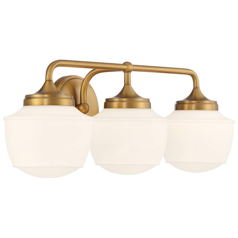 Image 7 Cornwell 23" Wide Aged Brass 3-Light Bath Light more views
