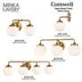 Cornwell 23" Wide Brushed Nickel 3-Light Vanity Bath Light