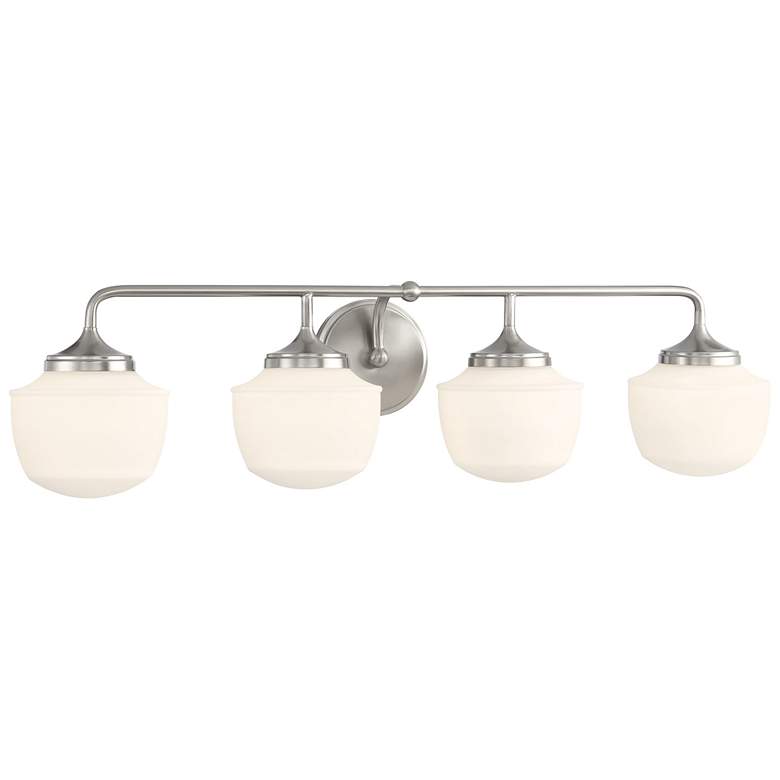Image 2 Cornwell 32" Wide Brushed Nickel 4-Light Vanity Bath Light