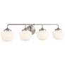 2_Cornwell 32" Wide Brushed Nickel 4-Light Vanity Bath Light