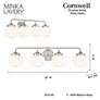 Cornwell 32" Wide Brushed Nickel 4-Light Vanity Bath Light