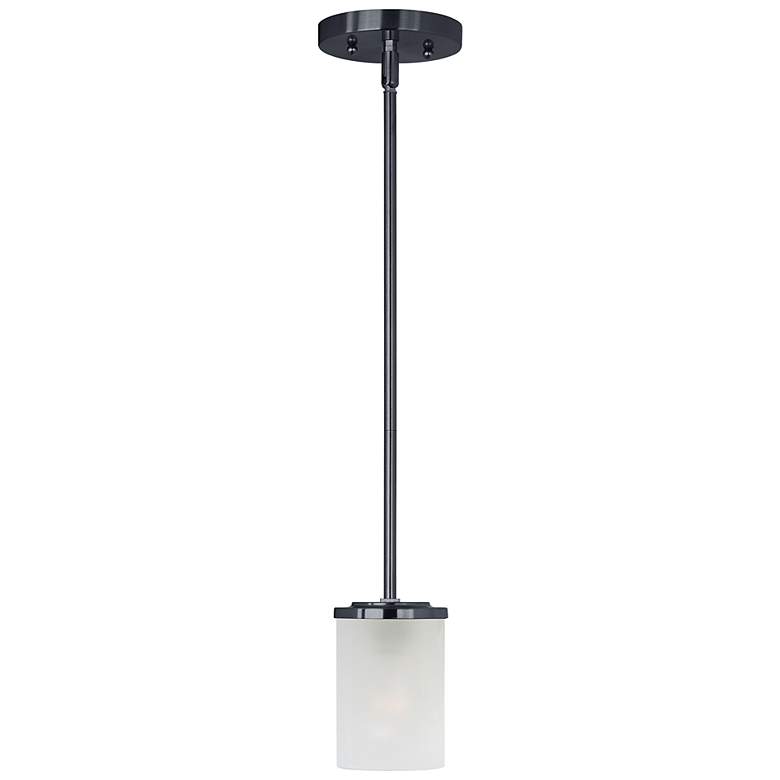 Image 1 Corona 1-Light 5 inch Wide Black Pendant Light