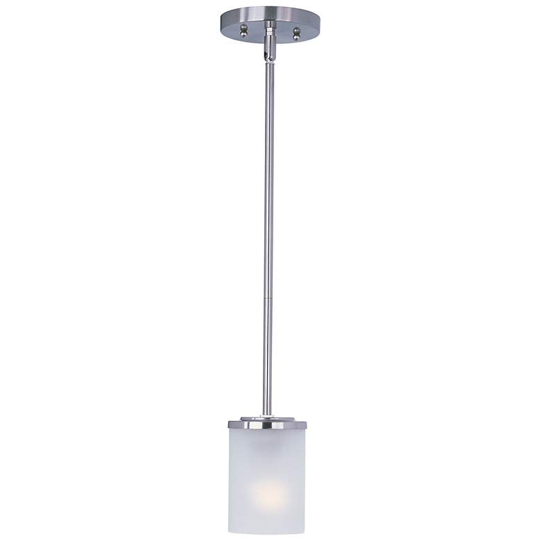 Image 1 Corona 1-Light 5 inch Wide Satin Nickel Pendant Light