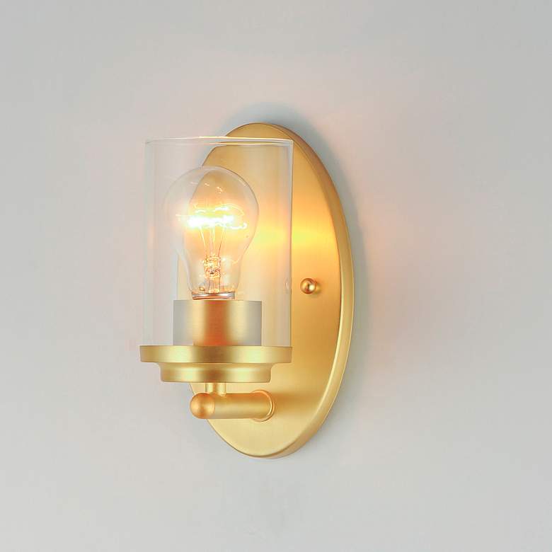 Image 4 Corona 1-Light Wall Sconce - Satin Brass more views
