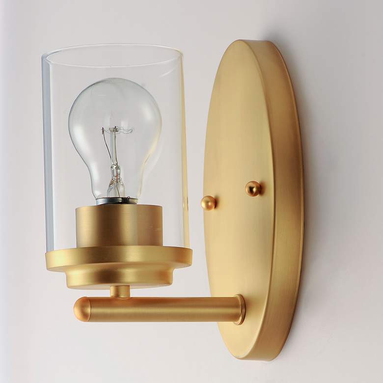 Image 7 Corona 1-Light Wall Sconce - Satin Brass more views