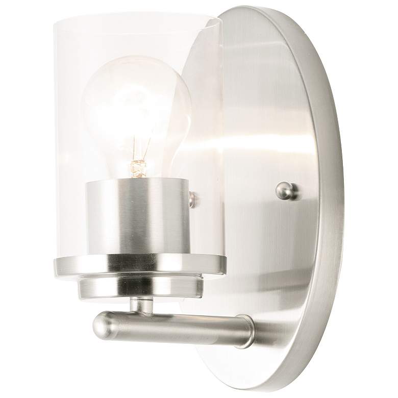 Image 1 Corona 1-Light Wall Sconce - Satin Nickel