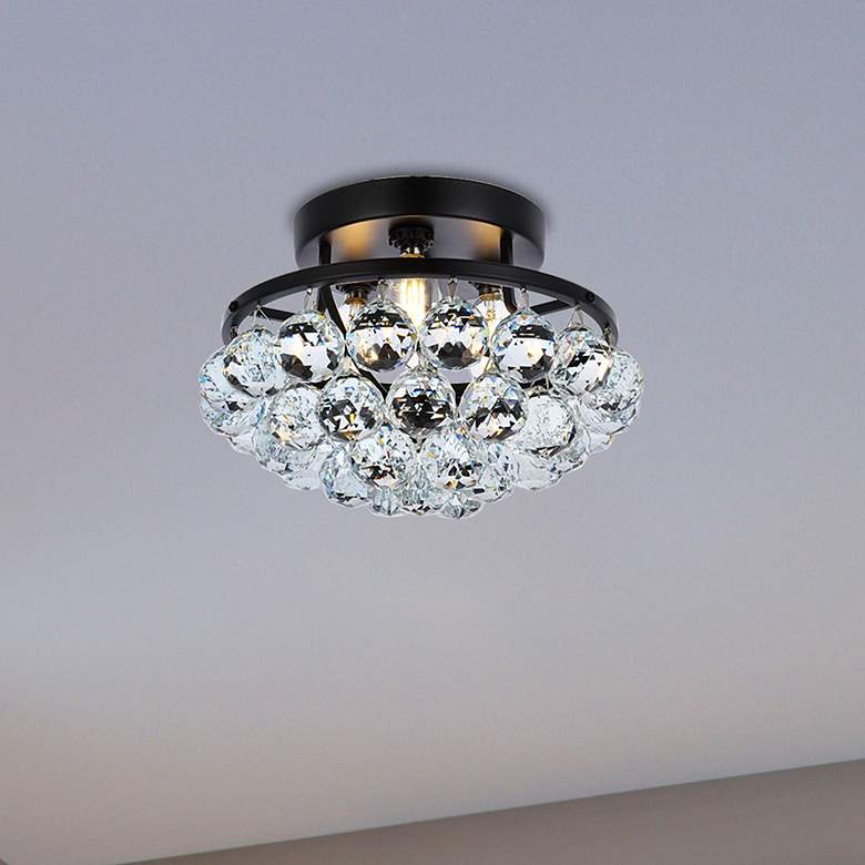 Image 1 Corona 10" Black Flush Mount