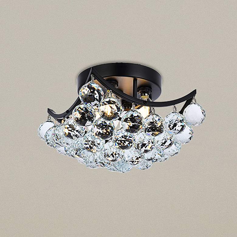 Image 2 Corona 10" Wide Black 4-Light Ceiling Light