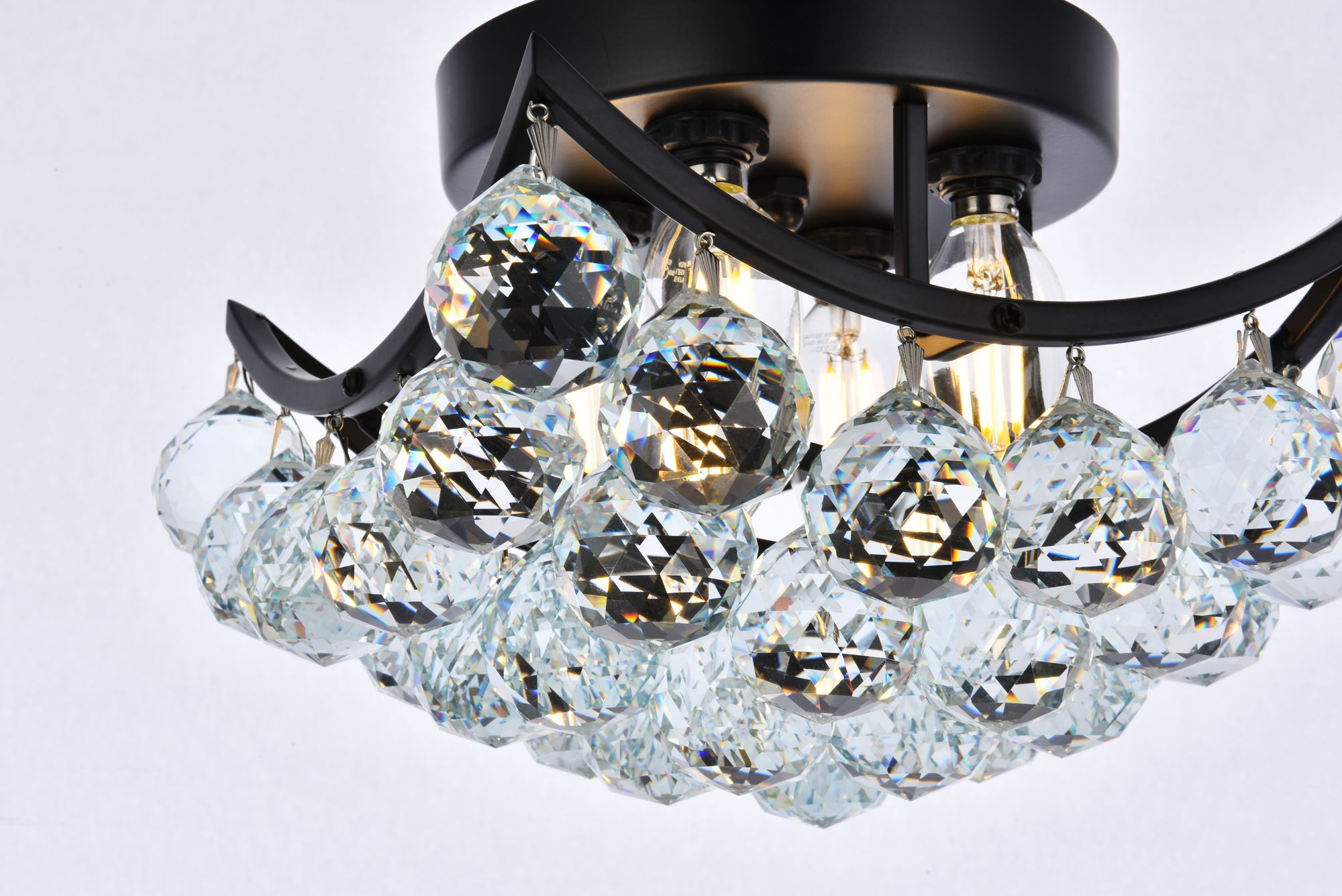 Corona 10" Wide Black 4-Light Ceiling Light in scene