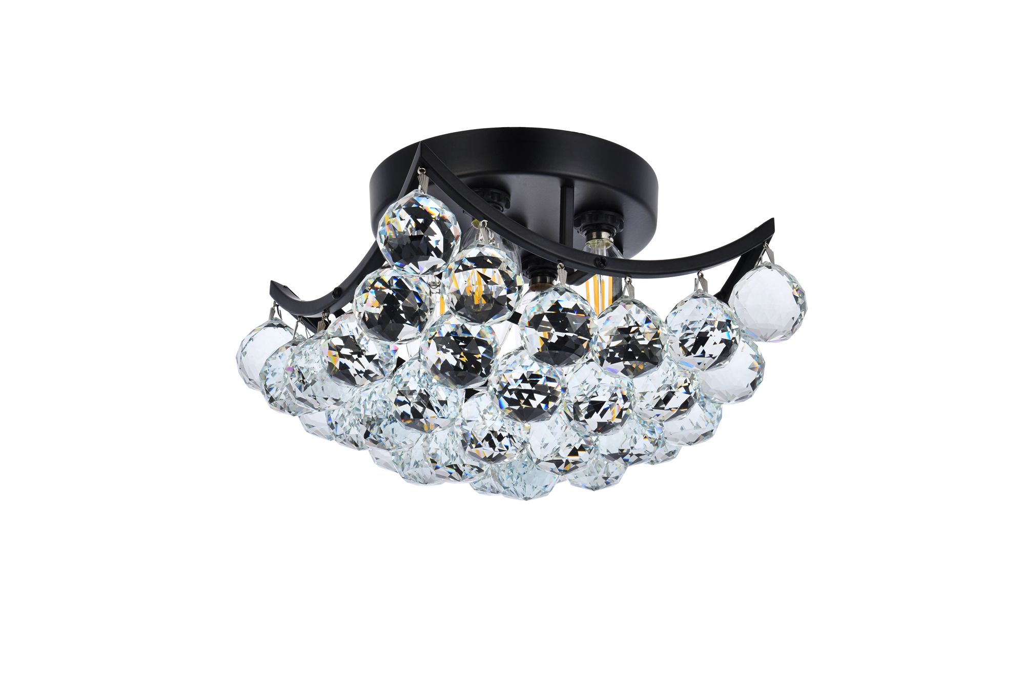 Corona 10" Wide Black 4-Light Ceiling Light in scene