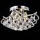 Corona 10" Wide Modern Luxe Silver Chrome and Crystal Ceiling Light